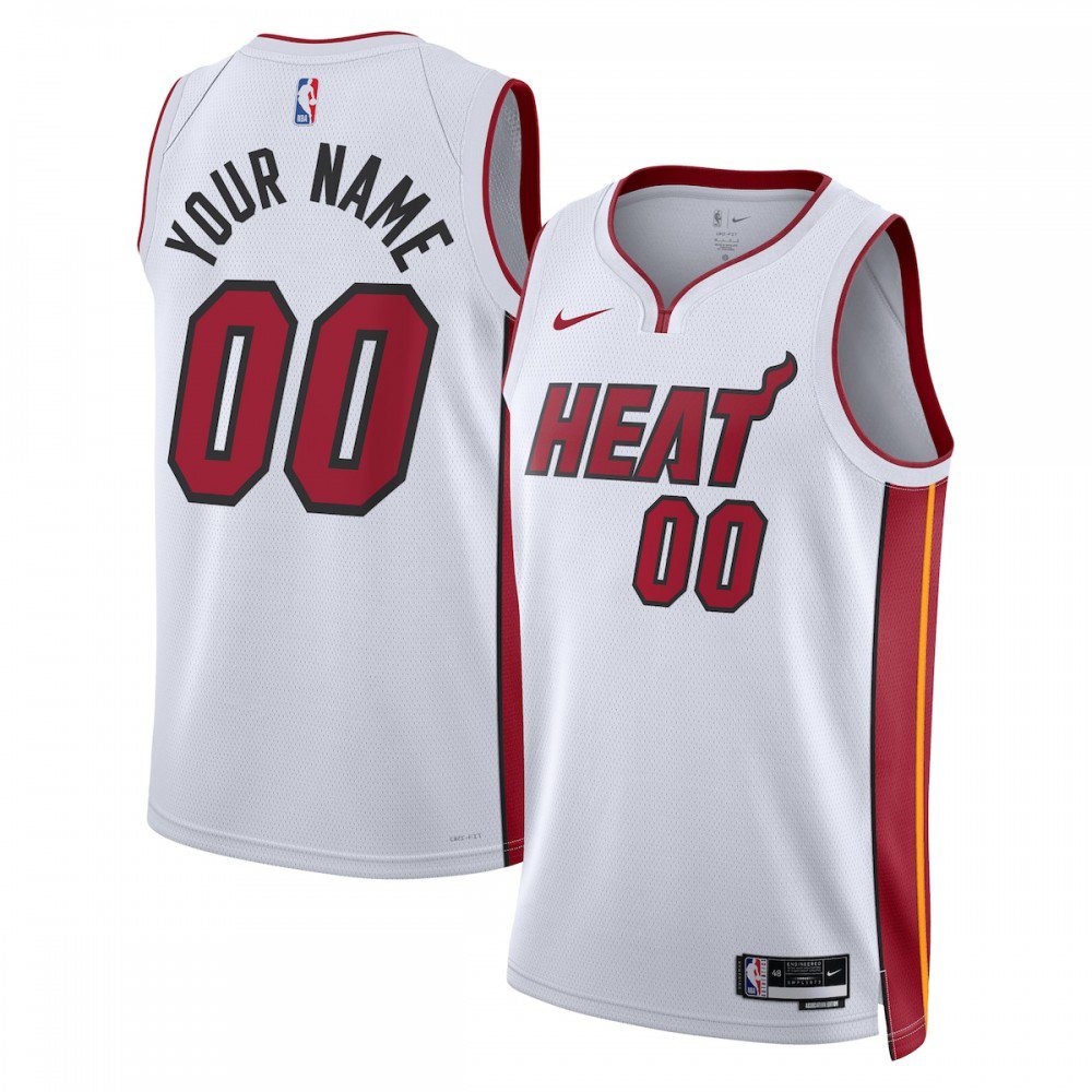 Miami Heat Unisex 2022/23 Swingman Custom Jersey White - Association Edition-Pro Kit Vault | Brand New 26/27 Sports Jerseys